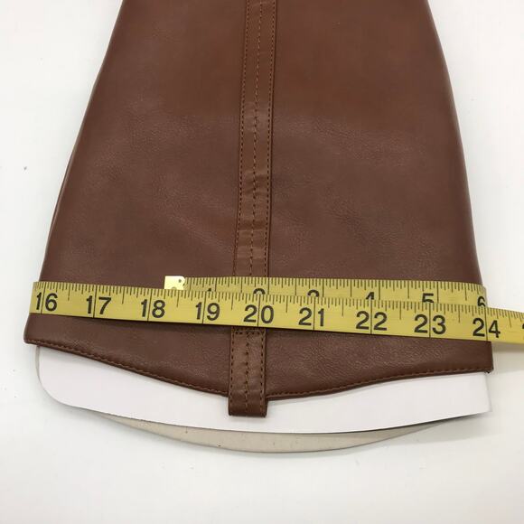 Tommy Hilfiger Womens Diwan2 Riding Boots Brown Block Heel Side Zip 9.5 M New - Picture 10 of 12